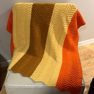 Handmade Chevron Stitch Crochet Throw Blanket